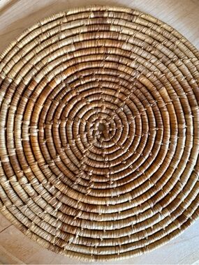 Vintage Hand Woven Star Trivet Southwestern Coiled Hot Pad